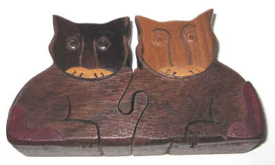 Two Cats Puzzle Box